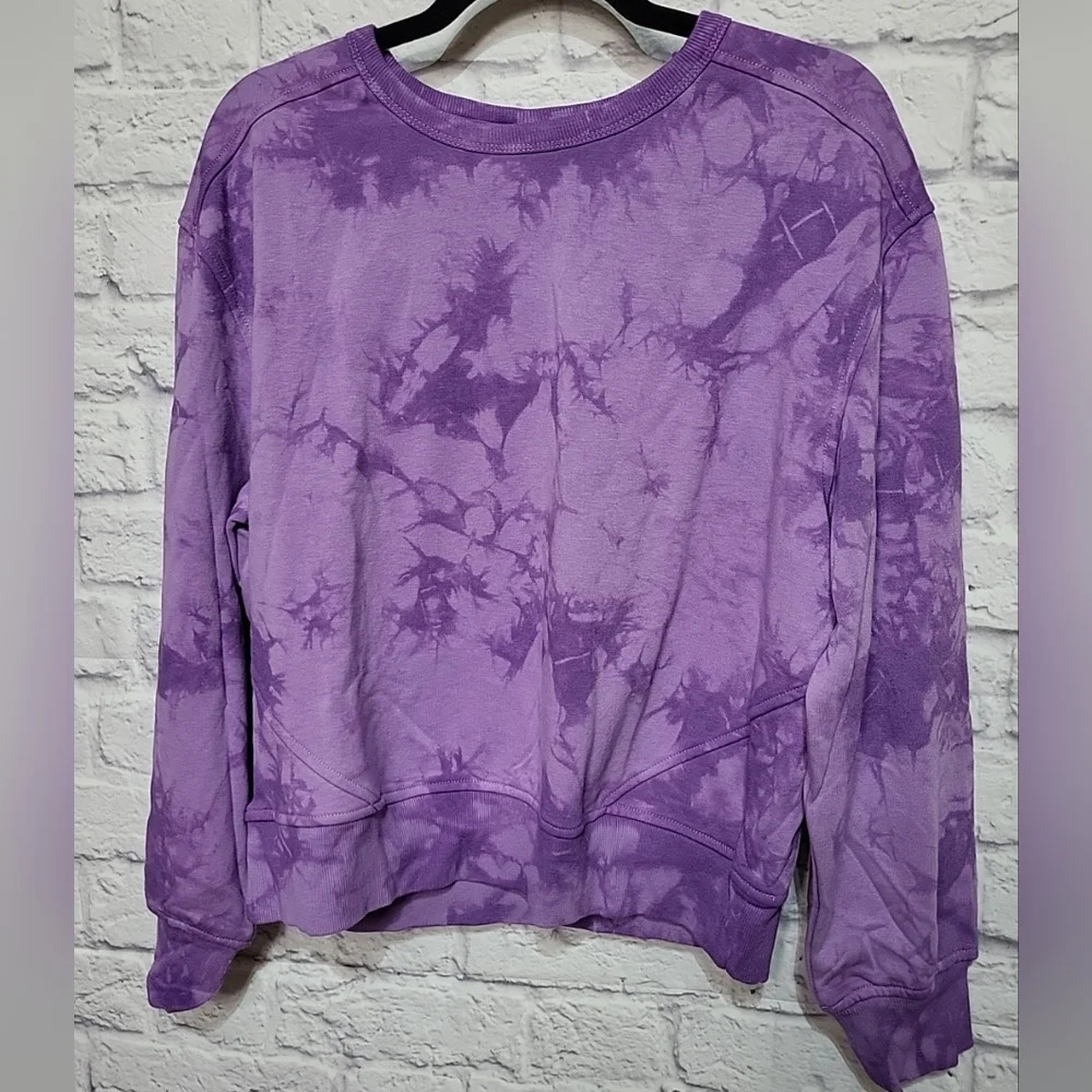NWT Member's Mark Women's Medium Tie Dye‎ Lightweight Sweatshirt Blushed Lilac